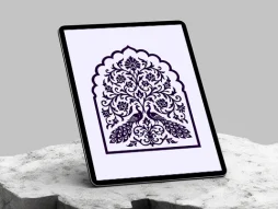 وکتور محراب طرح طاووس