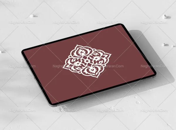 وکتور نشان تذهیب سفید