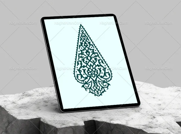 وکتور تذهیب نشان درخت سرو