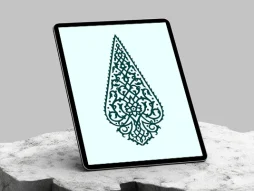 وکتور تذهیب نشان درخت سرو