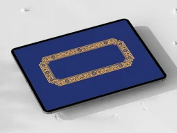 وکتور حاشیه مستطیل سنتی کرمی رنگ