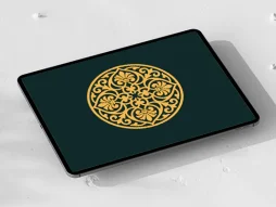 وکتور دایره طرح نشان سنتی