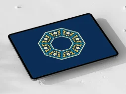 وکتور حاشیه طرح کاشی ساده