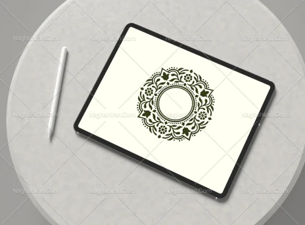 وکتور حاشیه طرح ساده دایره ای