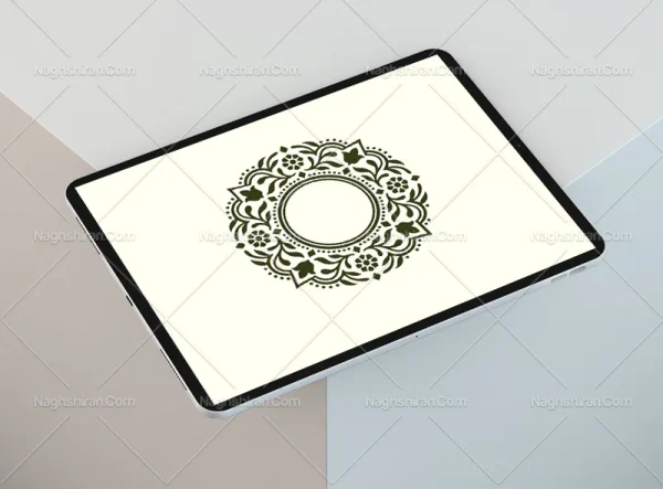 وکتور حاشیه طرح ساده دایره ای