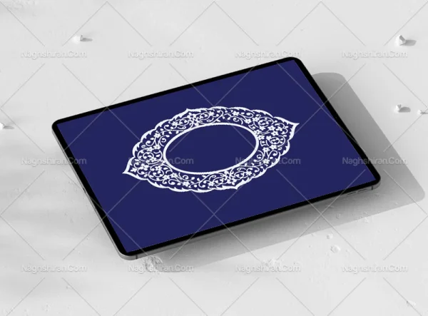 وکتور حاشیه طرح ترنج گل های سنتی