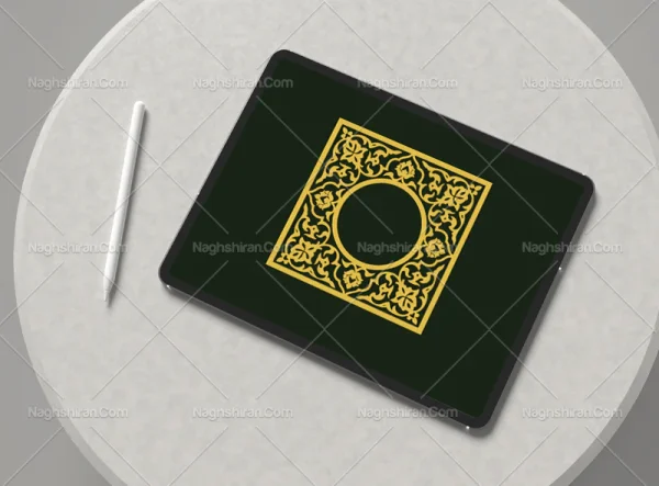 وکتور حاشیه طرح موتیف تذهیب