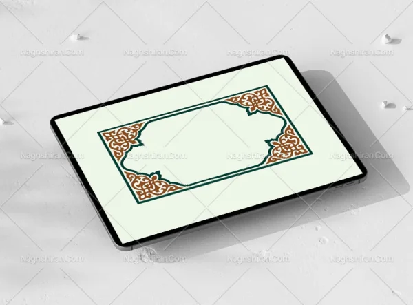 وکتور حاشیه طرح لچک نقوش سنتی