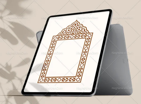وکتور حاشیه طرح دار اسلیمی سنتی