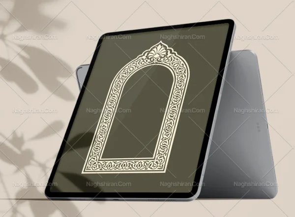 وکتور محراب حاشیه سنتی سفید