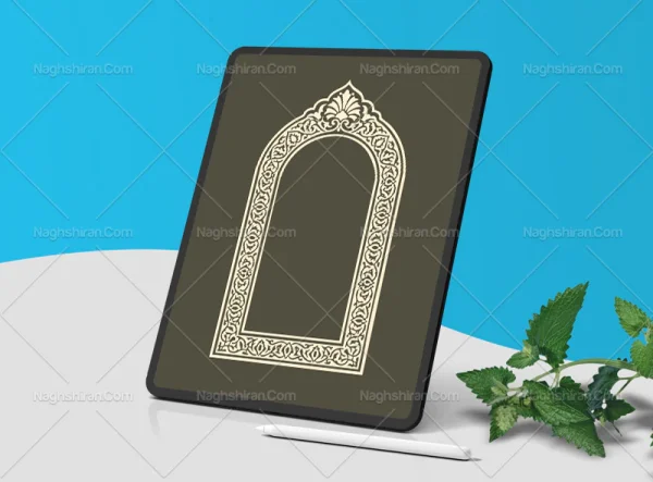 وکتور محراب حاشیه سنتی سفید