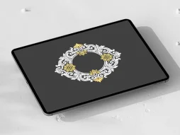 وکتور حاشیه نقوش منبت کاری