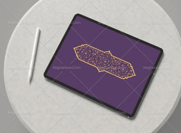 وکتور طرح قلمدان و گردش اسپیرال