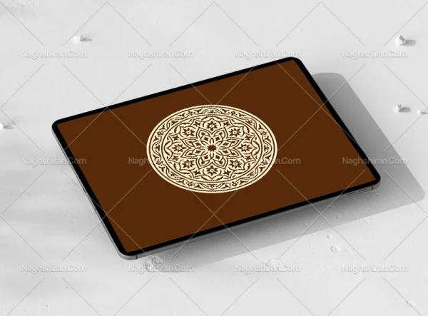 وکتور نشان نقوش سنتی شمسه