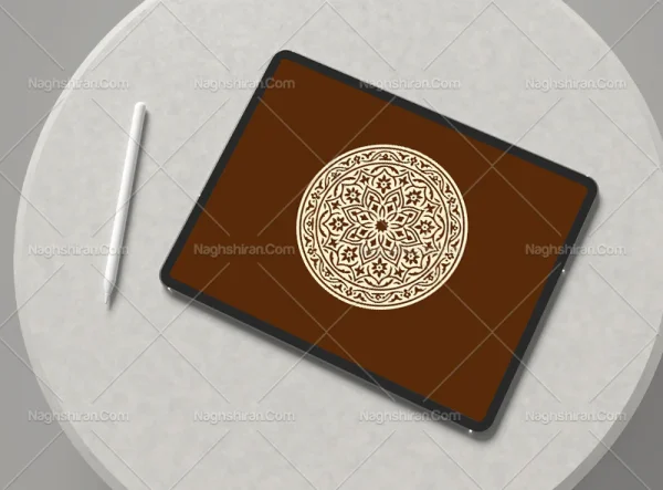 وکتور نشان نقوش سنتی شمسه