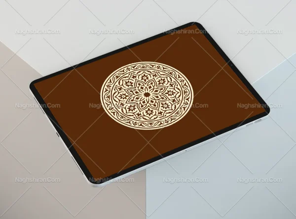 وکتور نشان نقوش سنتی شمسه