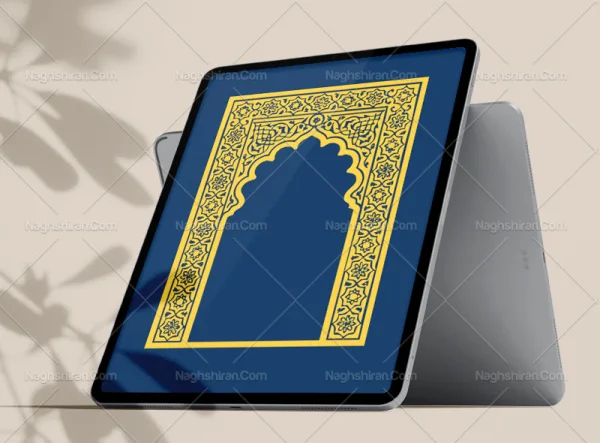 وکتور محراب حاشیه هندسی و اسلیمی