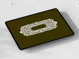 وکتور حاشیه طرح گل منبت کاری