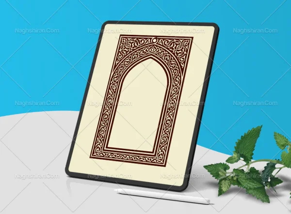 وکتور طرح محراب اسلیمی تذهیب