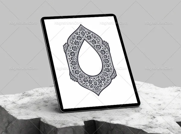 وکتور حاشیه گل های ختایی