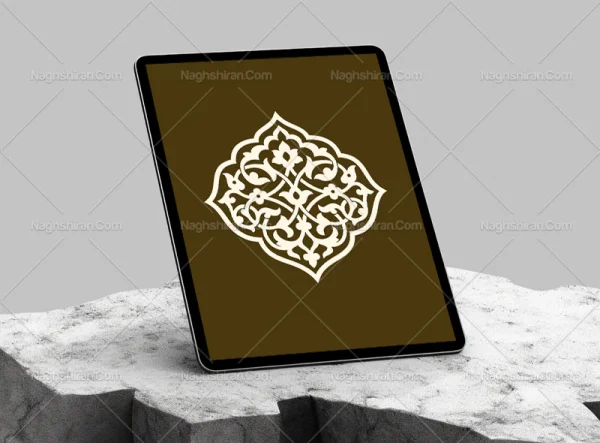 وکتور اسلیمی طرح نشان سفید