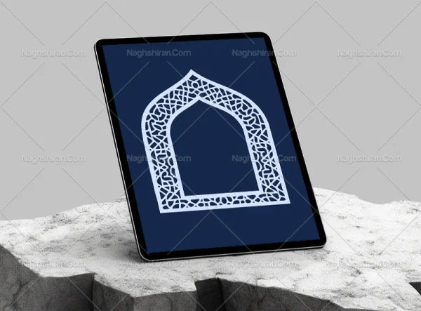 وکتور محراب طرح حاشیه هندسی ساده رایگان