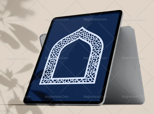 وکتور محراب طرح حاشیه هندسی ساده رایگان
