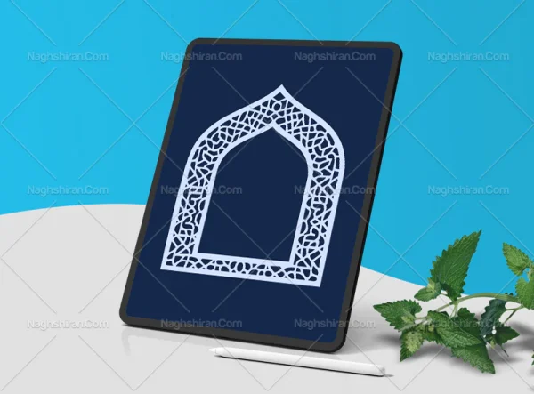 وکتور محراب طرح حاشیه هندسی ساده رایگان
