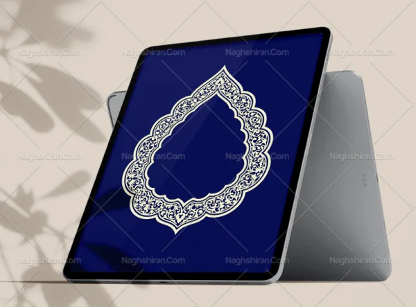 وکتور حاشیه طرح اشک نقوش سنتی