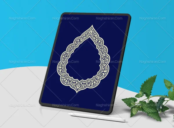 وکتور حاشیه طرح اشک نقوش سنتی