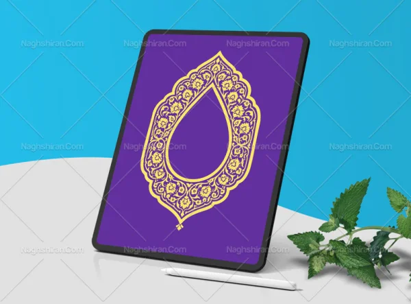 وکتور حاشیه گل های شاه عباسی