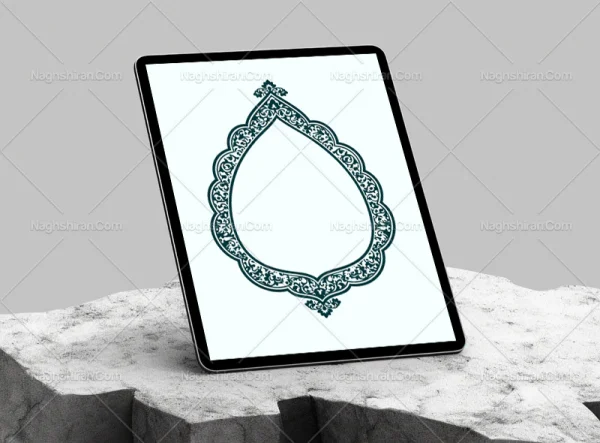 وکتور حاشیه طرح اشک سنتی رنگی