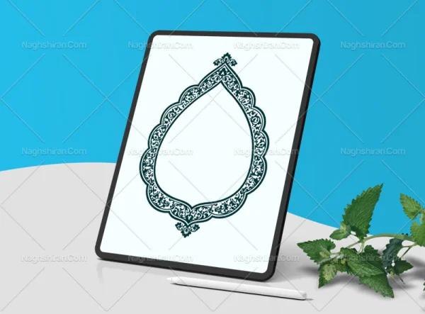 وکتور حاشیه طرح اشک سنتی رنگی