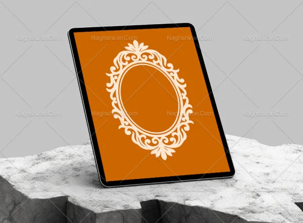 وکتور حاشیه ساده سنتی بیضی رایگان