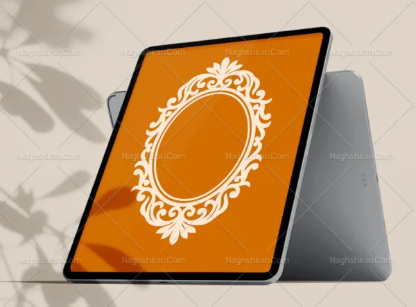 وکتور حاشیه ساده سنتی بیضی رایگان