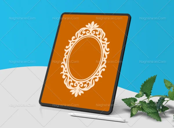 وکتور حاشیه ساده سنتی بیضی رایگان