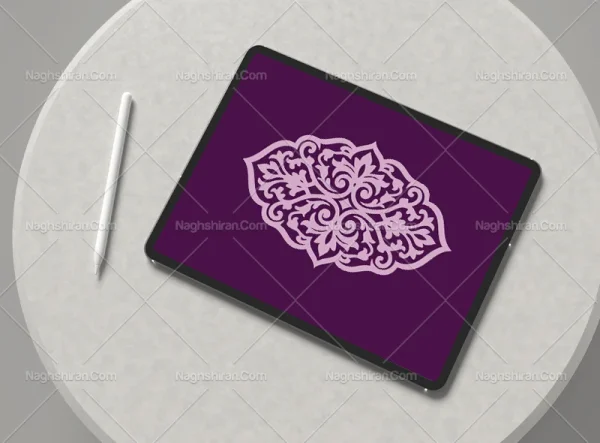 وکتور ترنج سنتی بنفش