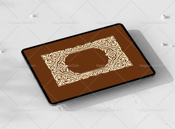 وکتور حاشیه نقوش سنتی رنگی