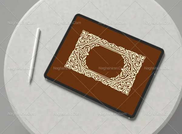 وکتور حاشیه نقوش سنتی رنگی