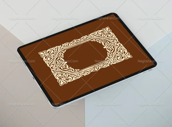 وکتور حاشیه نقوش سنتی رنگی
