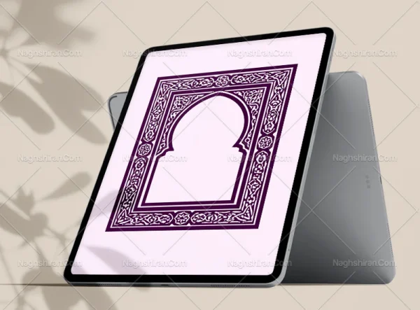 وکتور طرح محراب بنفش سنتی