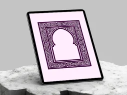 وکتور طرح محراب بنفش سنتی