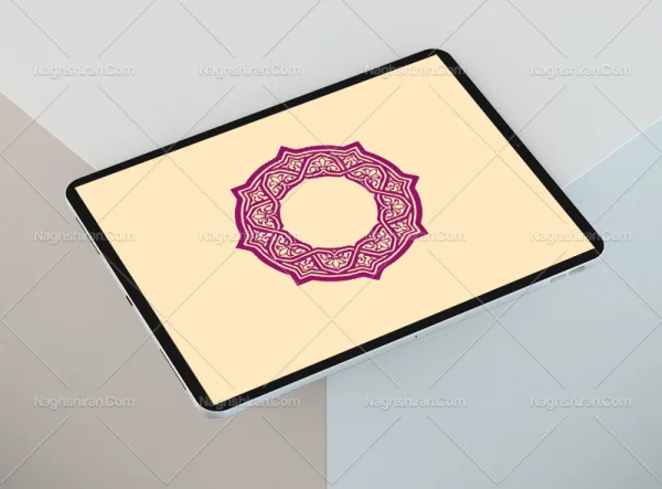 وکتور حاشیه طرح شمسه هندسی