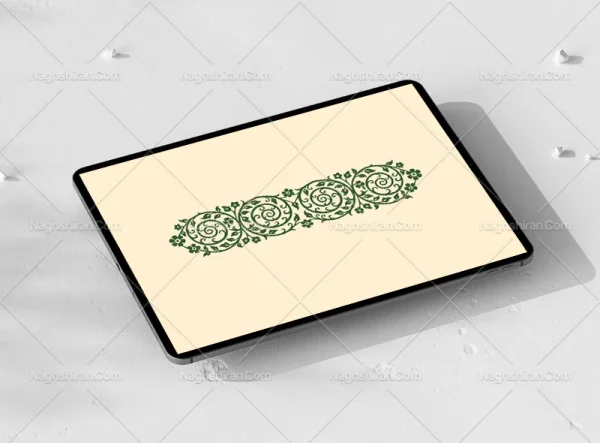 وکتور گردش حلزونی طرح قلمدانی