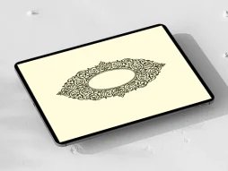 وکتور حاشیه نقوش تذهیب ساده بیضی
