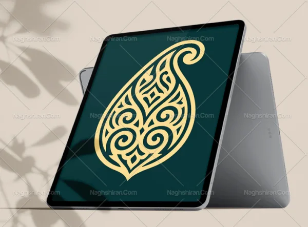 وکتور نشان نقوش سنتی رنگی