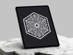 وکتور شش ضلعی طرح نشان سنتی