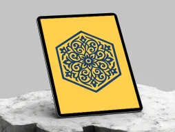 وکتور سنتی طرح نشان شش ضلعی