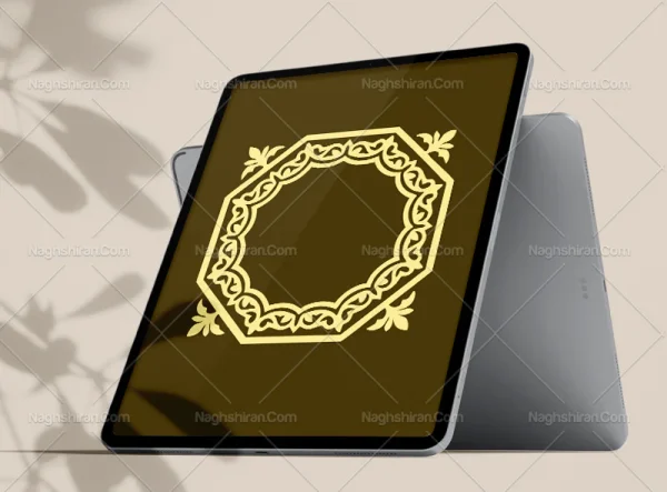 وکتور سنتی طرح حاشیه شش ضلعی