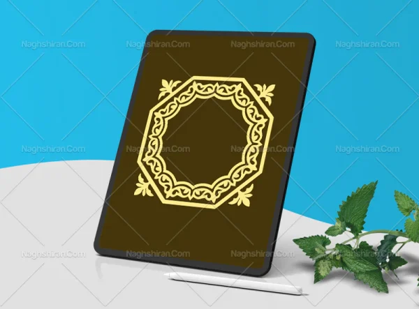 وکتور سنتی طرح حاشیه شش ضلعی